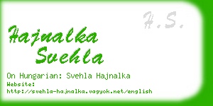 hajnalka svehla business card